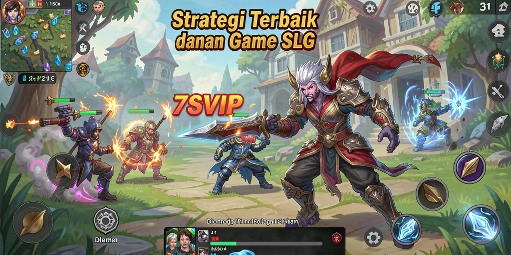 Tangkapan layar gameplay 7SVIP menunjukkan pertempuran strategi yang seru.
