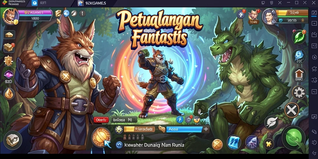 Tampilan gameplay seru RPG di 9ZKGAMES dengan karakter dan petualangan hebat.