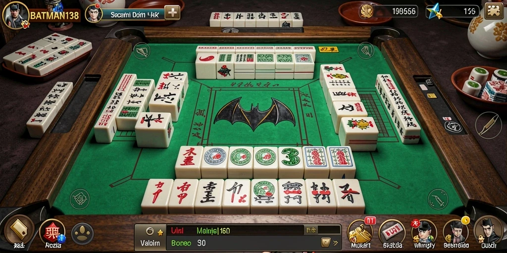 Screenshot gameplay dari BATMAN138 yang menunjukkan tantangan Mahjong.