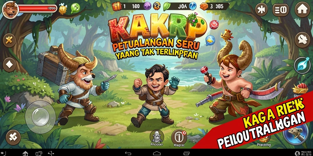 Screenshot gameplay <strong>KAKRP</strong> menunjukkan aksi seru dalam petualangan yang mendebarkan.
