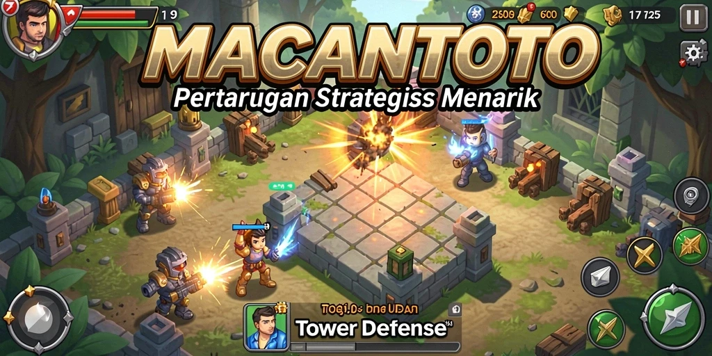 Contoh gameplay seru dalam Tower Defense di MACANTOTO.