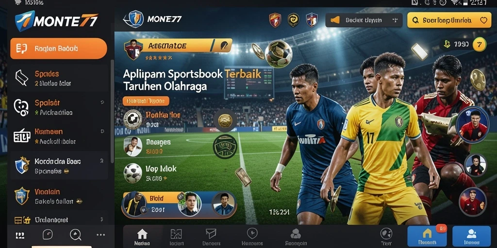 Tangkapan layar <strong>MONTE77</strong> menampilkan fitur taruhan olahraga yang menarik.