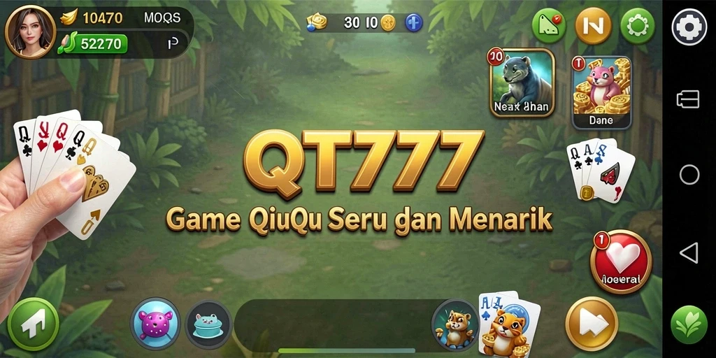 Tampilan gameplay QiuQiu yang menarik dan seru di QT777.