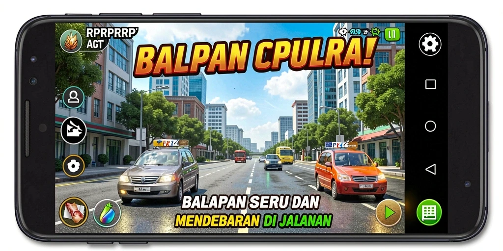 Gameplay seru RPRPRP dengan kecepatan tinggi dan aksi balap mendebarkan.