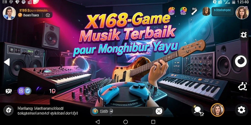 Gameplay X168 yang seru dengan berbagai pilihan musik.