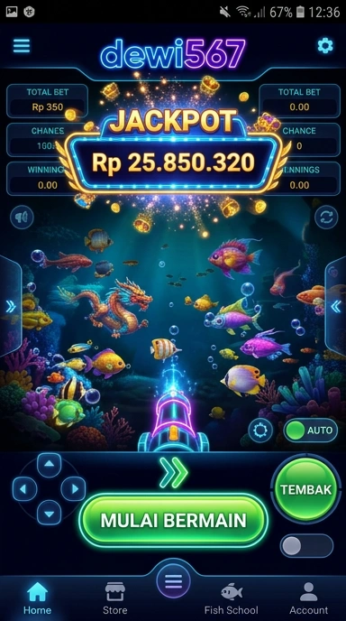 Screenshot aplikasi dewi567 menunjukkan kemudahan navigasi.